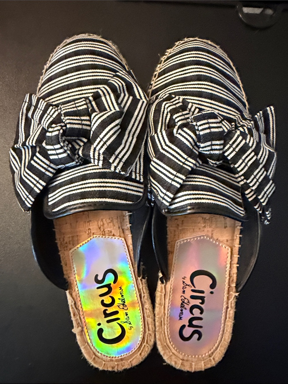 Circus by Sam Edelman Lulu Espadrille Bow Slide Mules - Picture 2 of 5